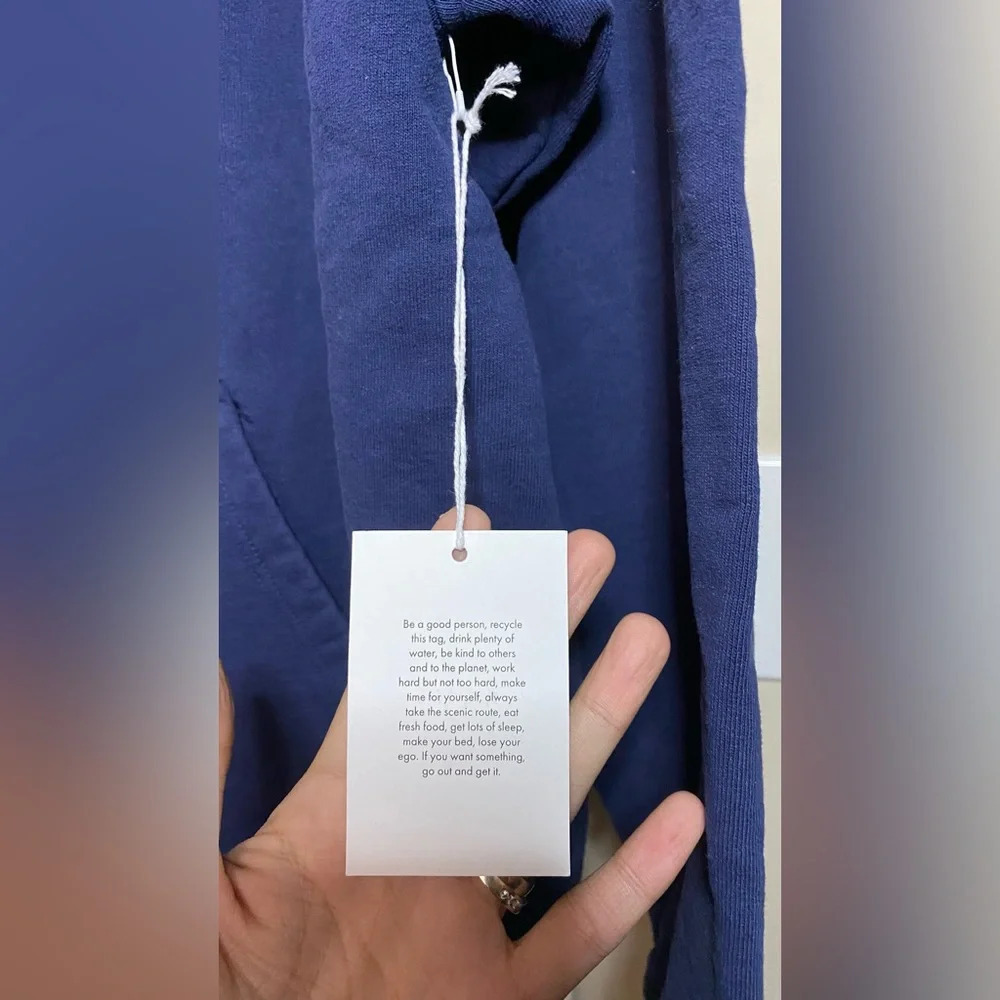 NWT Sporty & Health Navy Wellness Club Flocked Hoodie Size Large - Picture 8 of 15
